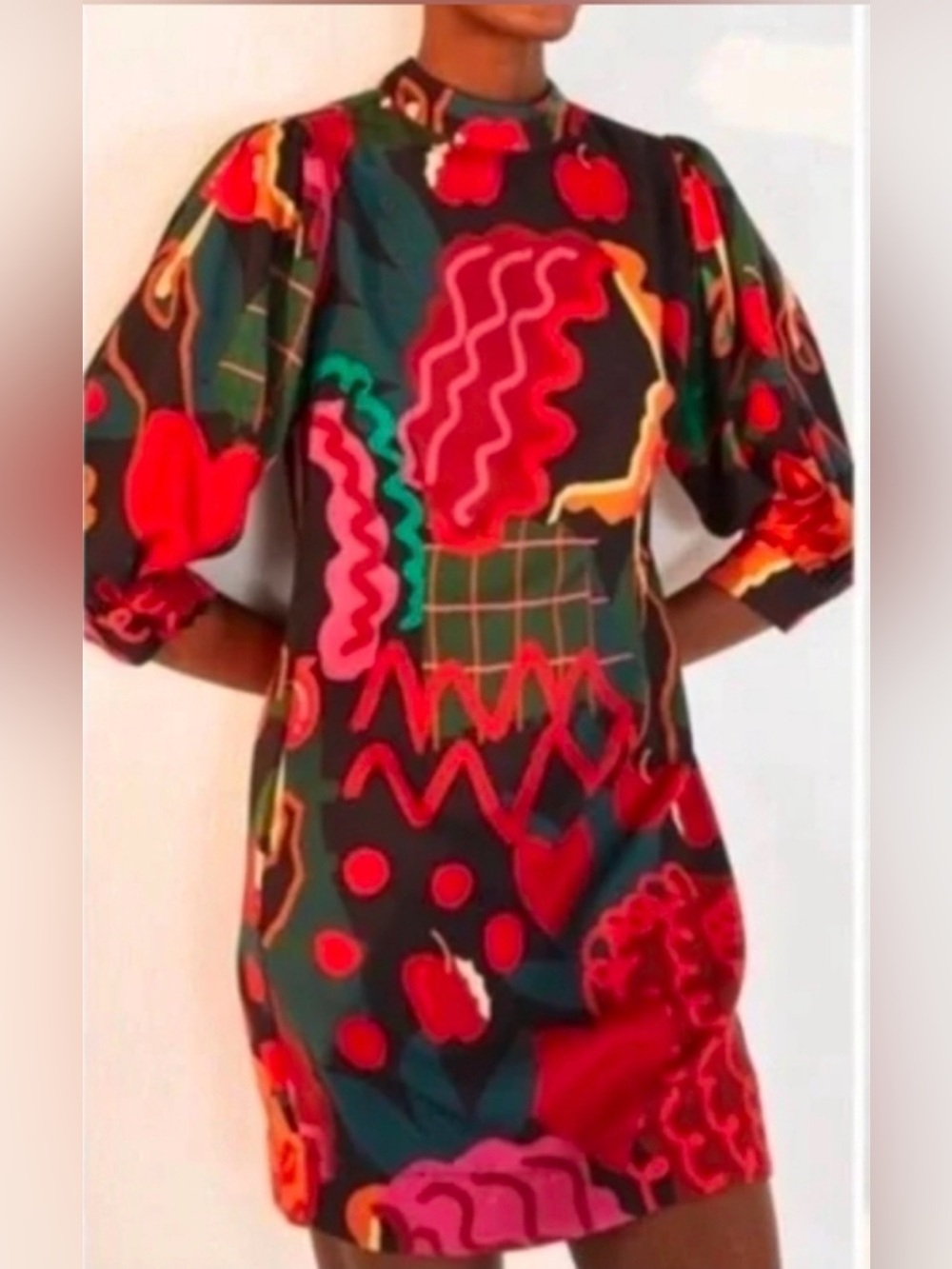 Farm Rio apple print dress sz S